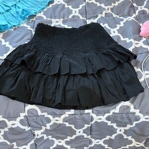 Elegant Black Ruffled Skirt